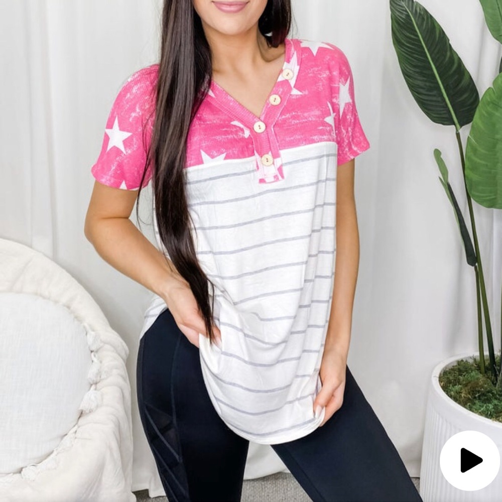 Stars and stripes top